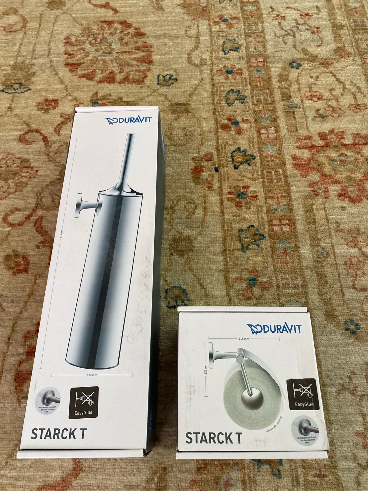 Duravit Starck T Toiletborstel en Toiletrolhouder RVS Nieuw, Overige merken, Nieuw, Zilver, Ophalen