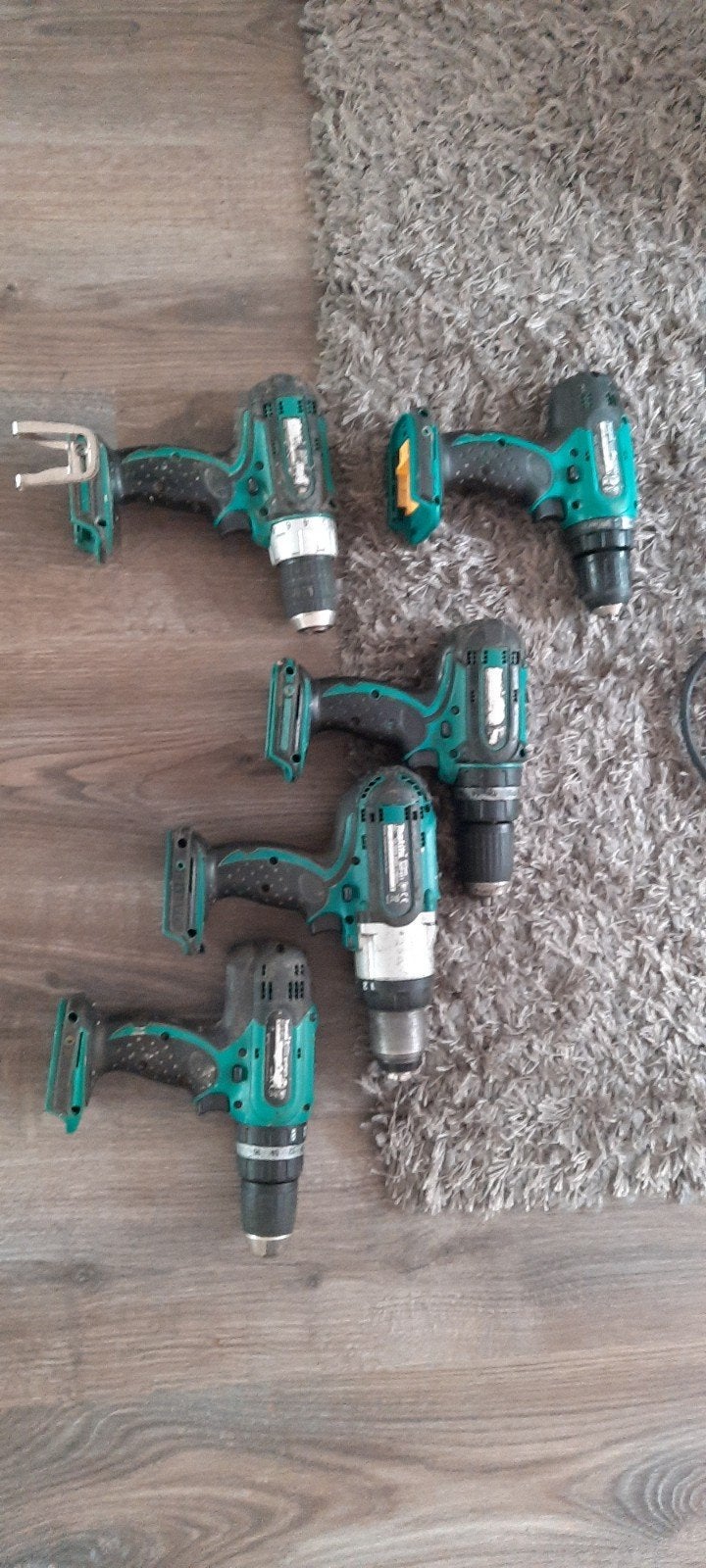 5 Makita Accu Schroefmachines: 2x 14.4V, 3x 18V - Gebruikt, Doe-het-zelf en Verbouw, Gereedschap | Boormachines, Ophalen of Verzenden
