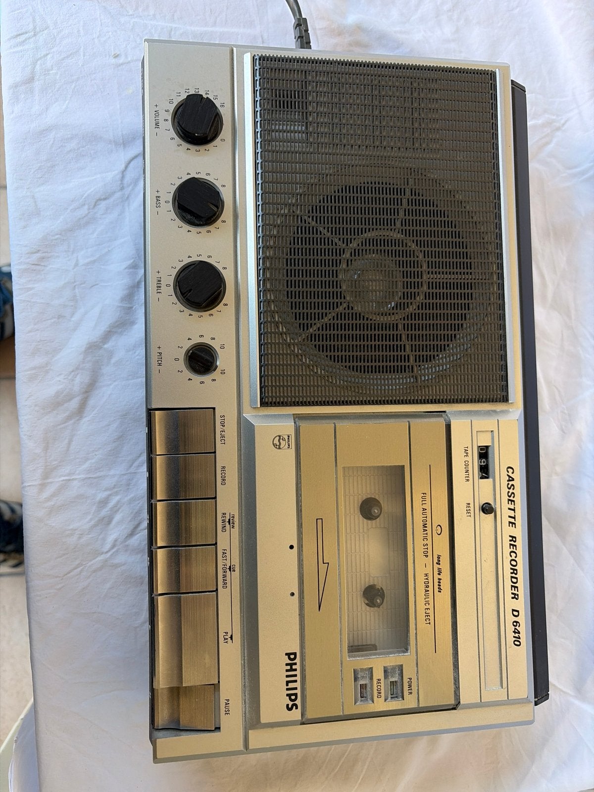 Philips Cassette Recorder D 6410 - Vintage Casetterecorder, Ophalen of Verzenden, Bandrecorder