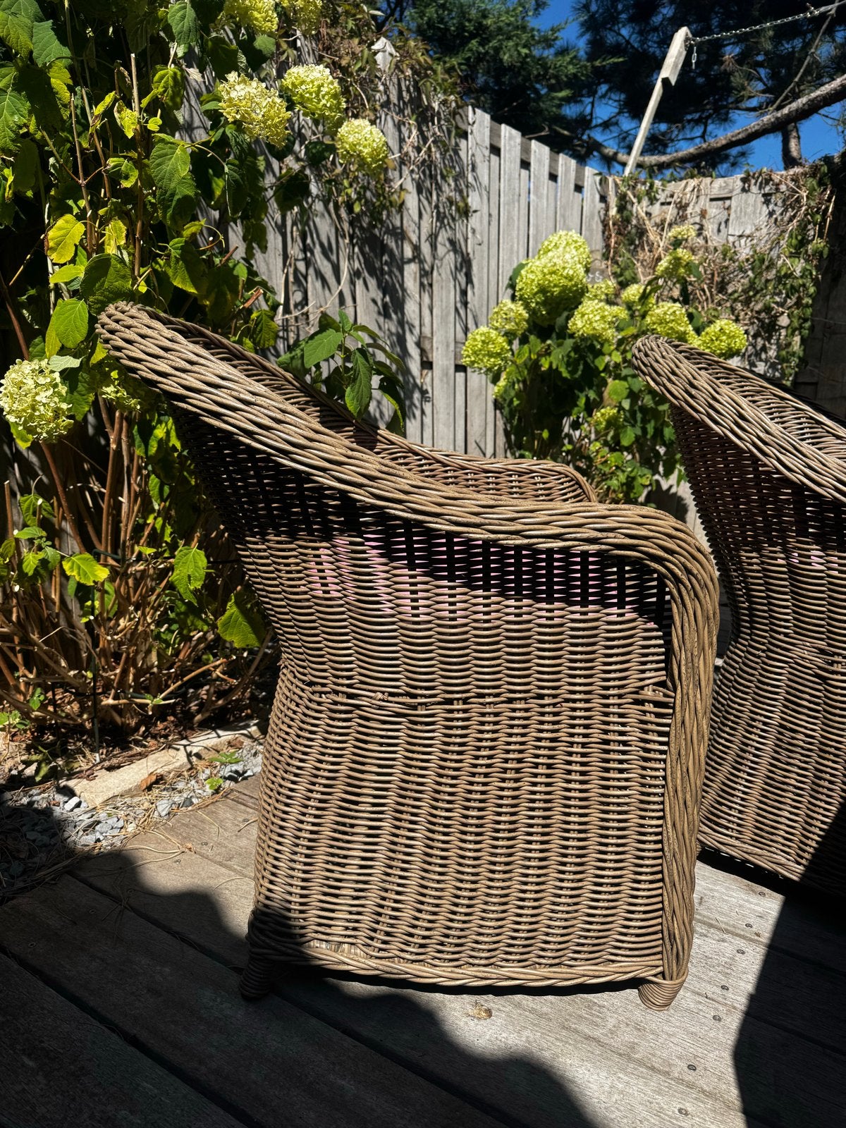6 Pure Collection Wicker Stoelen, Tuin en Terras, Ophalen, Gebruikt, Wicker