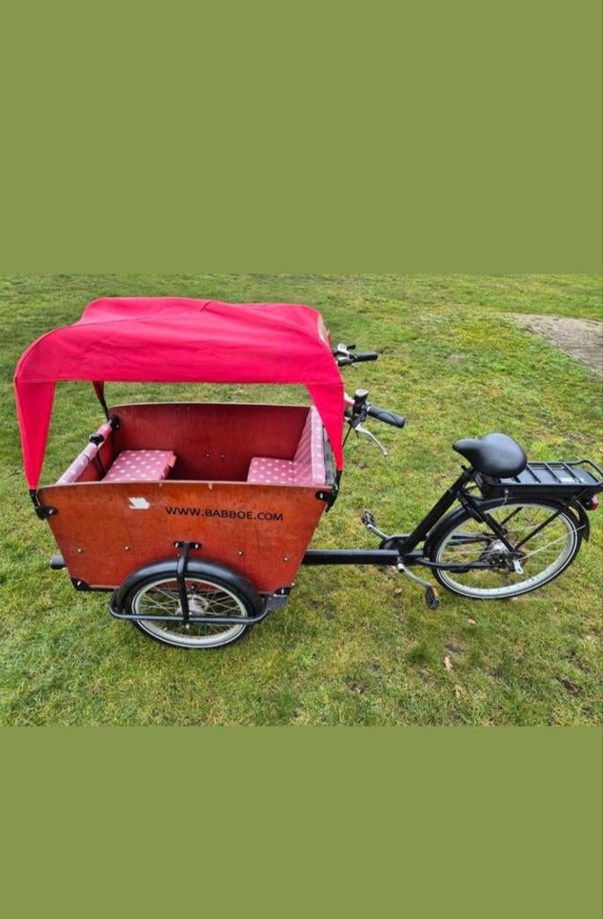 Baboo E-Bike bakfiets met slag in rechter voorwiel, Ophalen of Verzenden, Gebruikt, 4 kinderen of meer