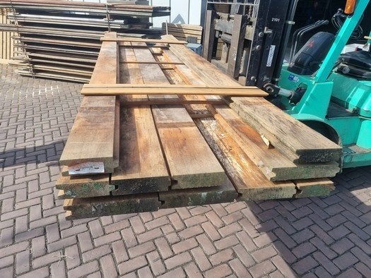 7 m2 hardhouten damwand 55 mm - nr: HP123, Ophalen, Planken, Nieuw, Hardhout
