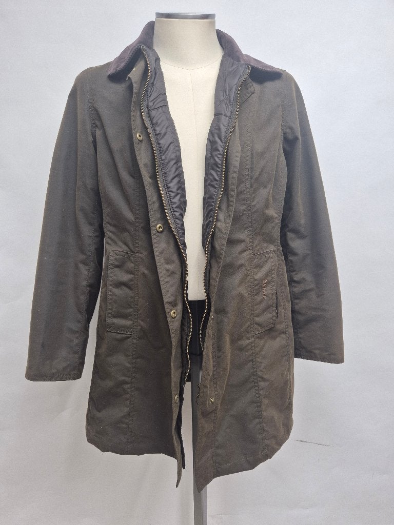 Barbour Belsay dames winter wax jas, maat 40, Maat 38/40 (M), Barbour, Bruin, Ophalen of Verzenden