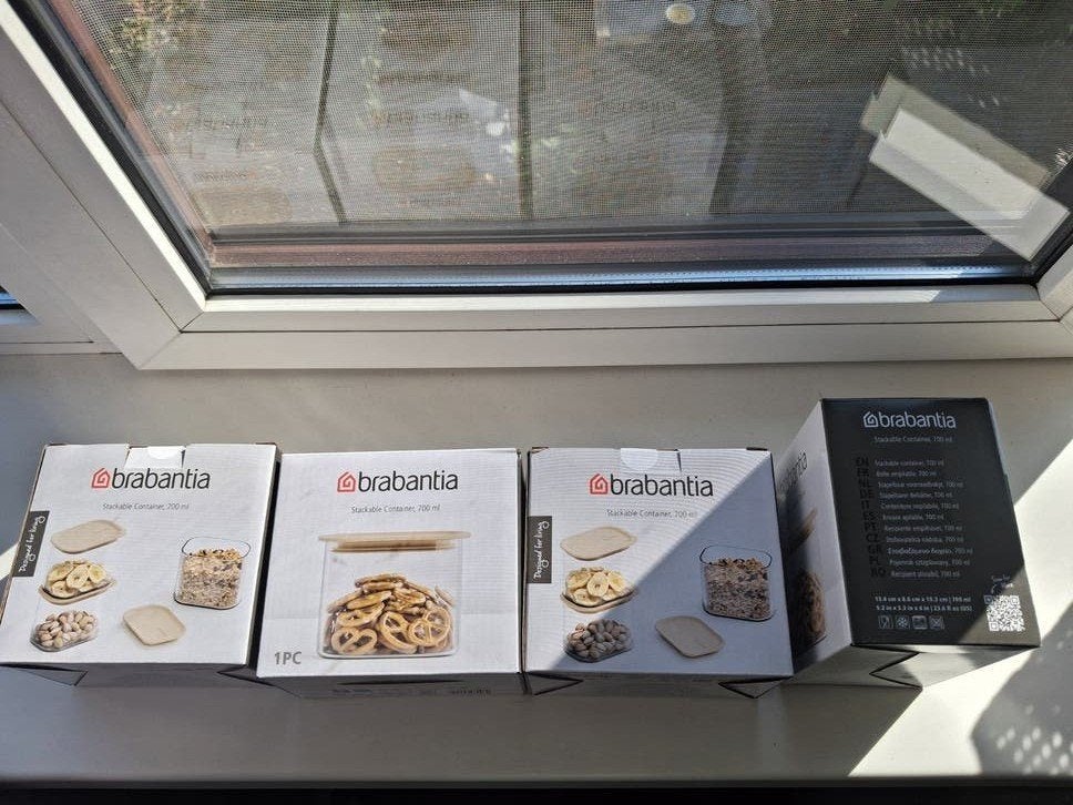 Brabantia Voorraadpotten - Nieuw in Doos albert heijn potten, Glas, Nieuw, Ophalen of Verzenden, Voorraadpot