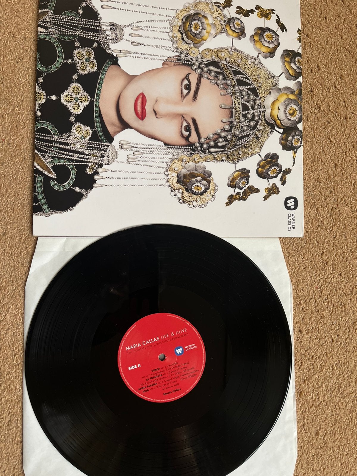 LP Maria Callas live and alive, Ophalen, Zo goed als nieuw, 12 inch