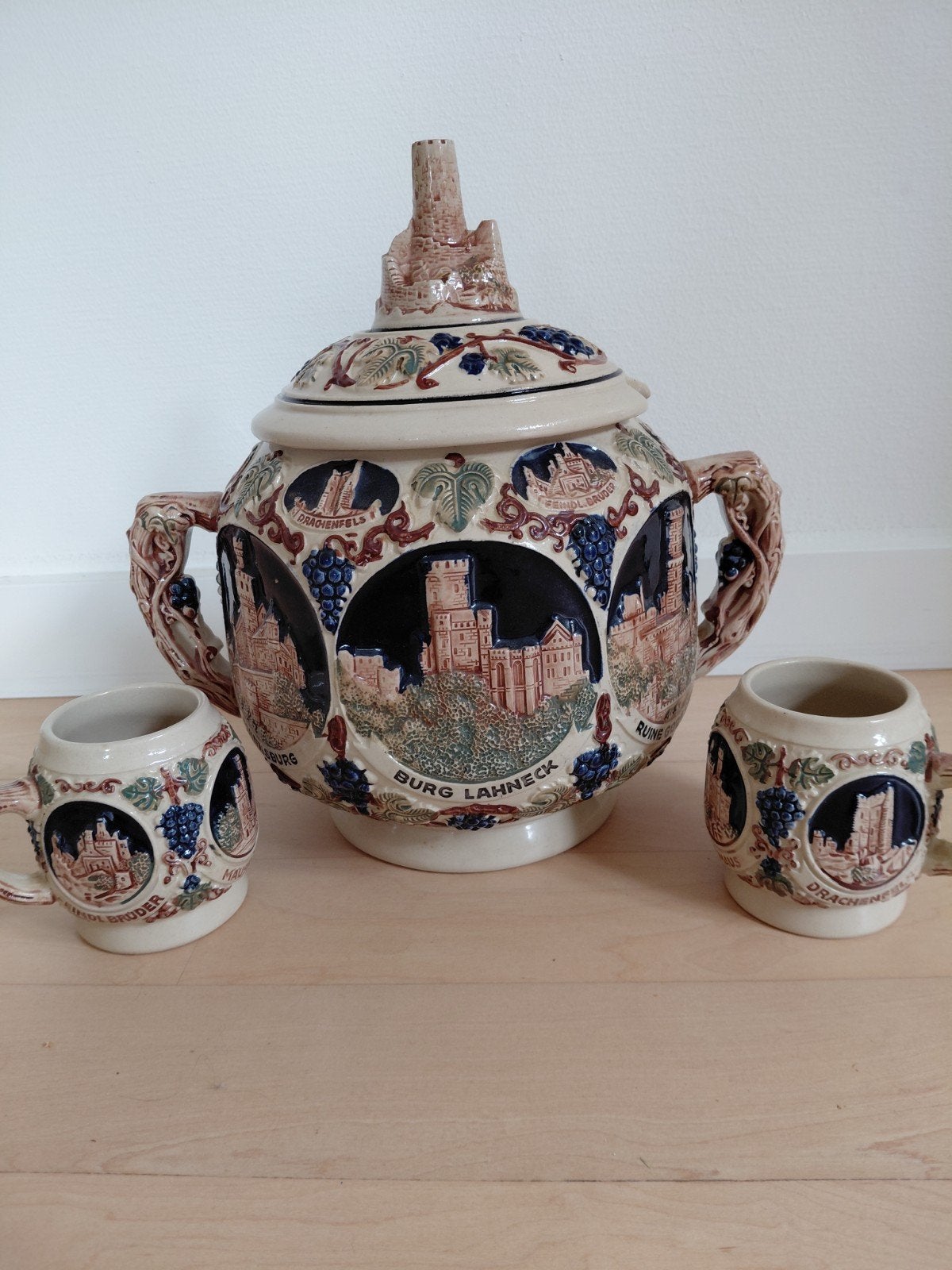 Vintage Gerzit Punch Bowl Set - Duitsland. Oktober Fest!, Ophalen of Verzenden