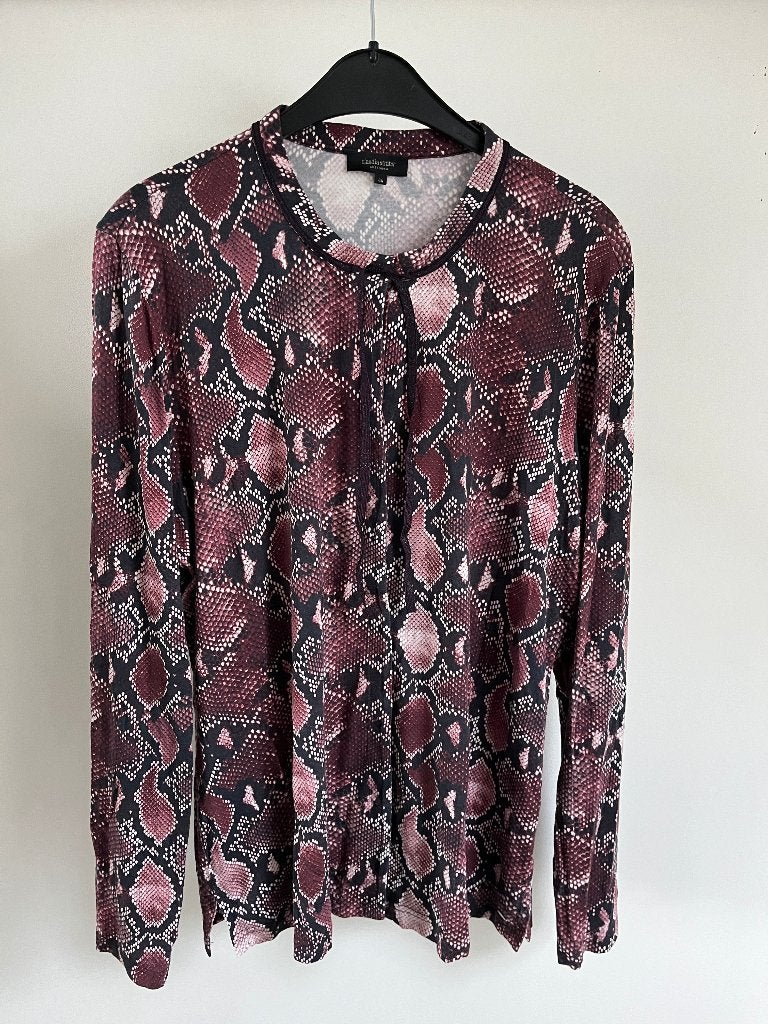 🌻Longsleeve in oa bordeaux / roze  Claudia Sträter 42 44, Maat 42/44 (L), Zo goed als nieuw, Lange mouw, Claudia Sträter