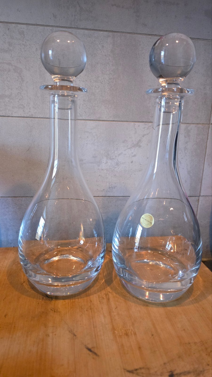 2x kristallen karaaf bourgogne, Ophalen of Verzenden
