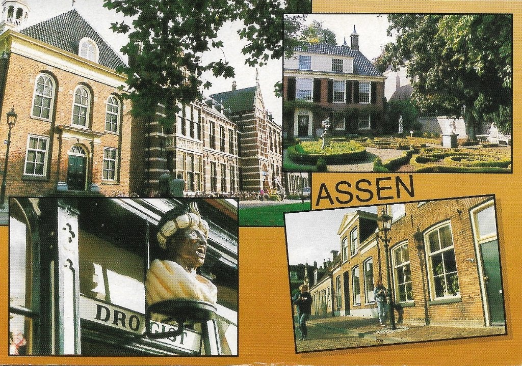Ansichtkaart  	Assen	4-luik, Verzamelen, Verzenden, 1980 tot heden, Ongelopen, Drenthe