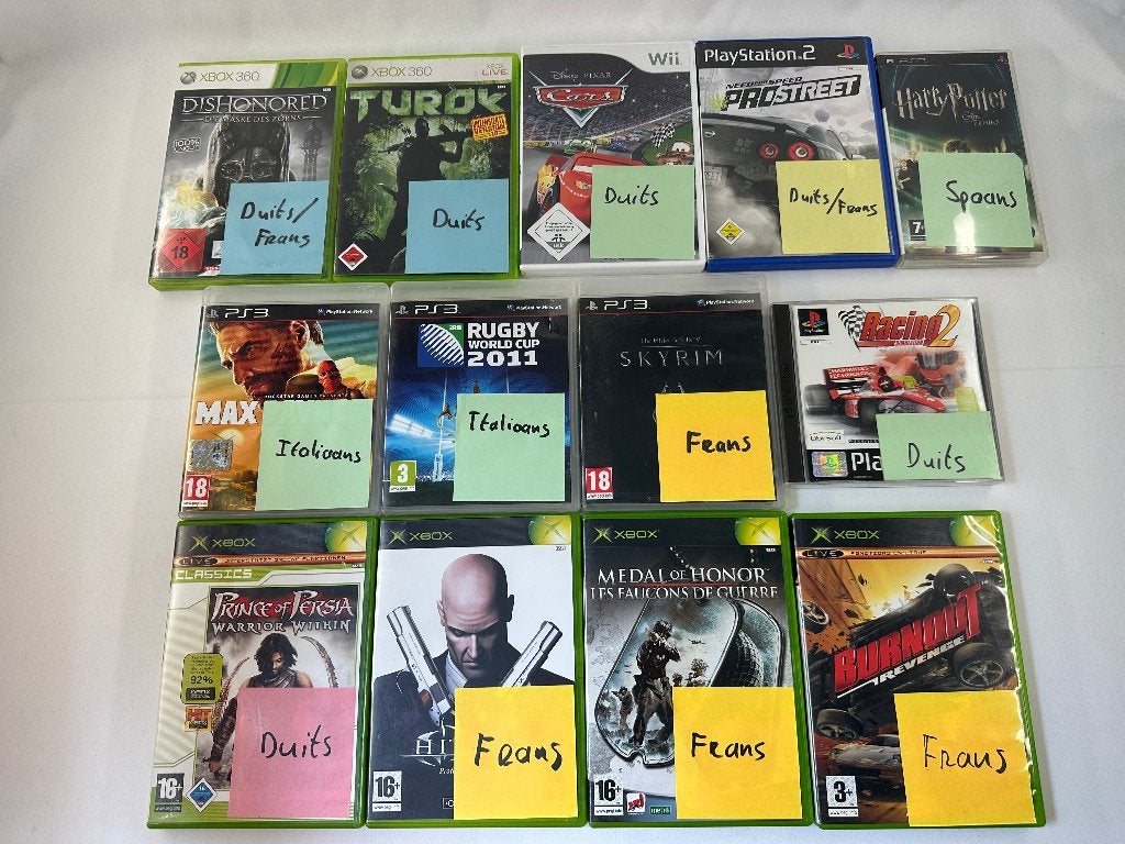Games in diverse talen Playstation Xbox Nintendo 13 stuks, Gebruikt, Diversen, Diversen, Ophalen of Verzenden