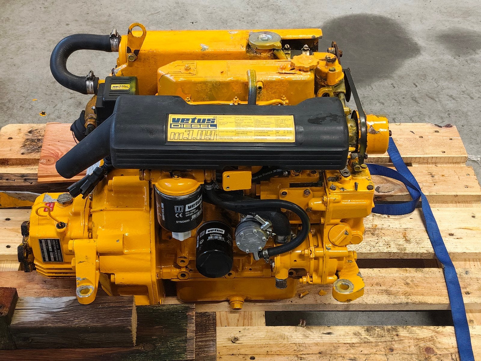 Vetus M309A 402A + twin disc keerkoppeling, Ophalen, 10 tot 30 pk, Gebruikt, Binnenboordmotor