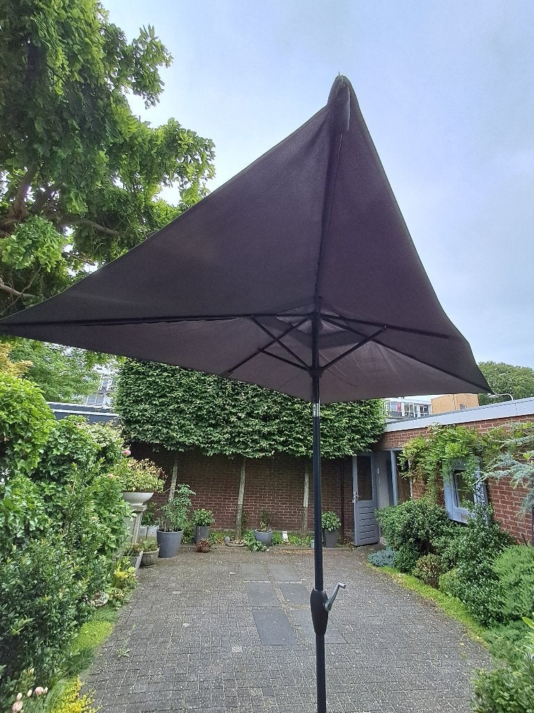 Balkonparasol, Kantelbaar, Ophalen of Verzenden, Zo goed als nieuw, Parasolvoet