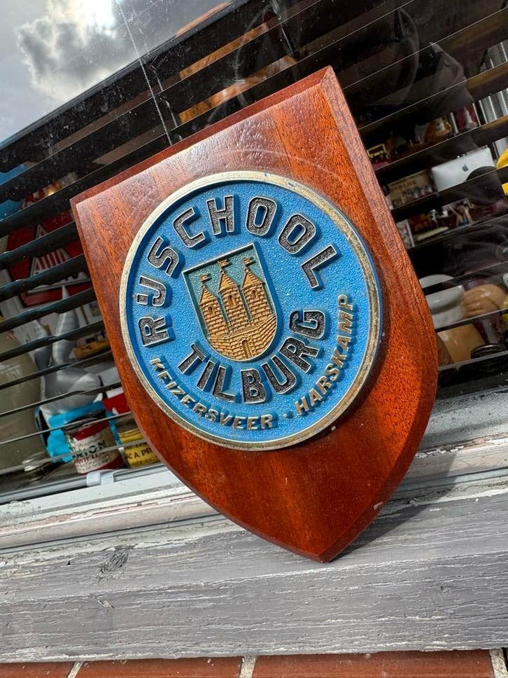 Vintage Rijschool Tilburg Harskamp Keizersveer Schild, Ophalen of Verzenden