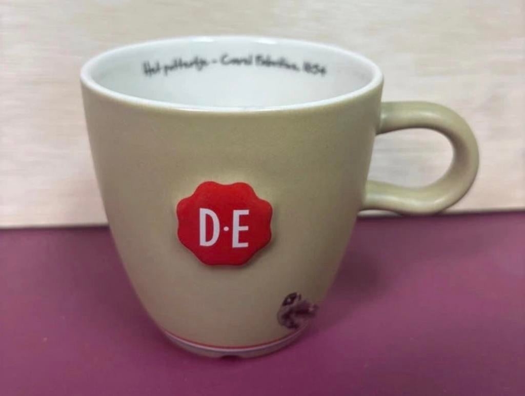Douwe Egberts DE Mok 'Het puttertje' Carel Fabritius, Keramiek, Ophalen of Verzenden, Zo goed als nieuw, Overige stijlen