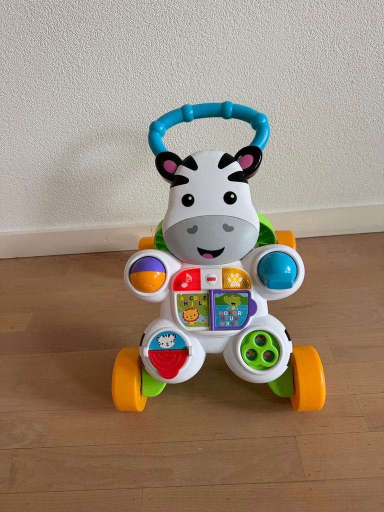 Fisher-Price Loop met mij looptrainer - zebra, Kinderen en Baby's, Speelgoed | Fisher-Price, Zo goed als nieuw, Duw- of Trekspeelgoed