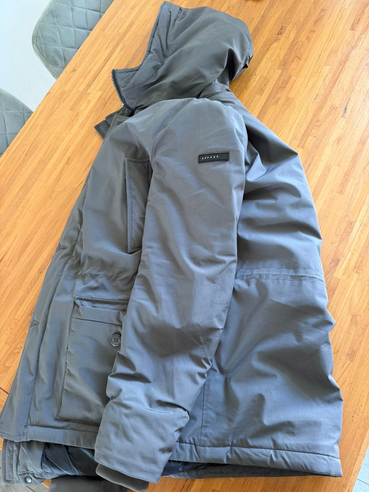 Aspact winterjas - M, Kleding | Heren, Jassen | Winter, Ophalen of Verzenden, Zo goed als nieuw, Maat 48/50 (M), Grijs