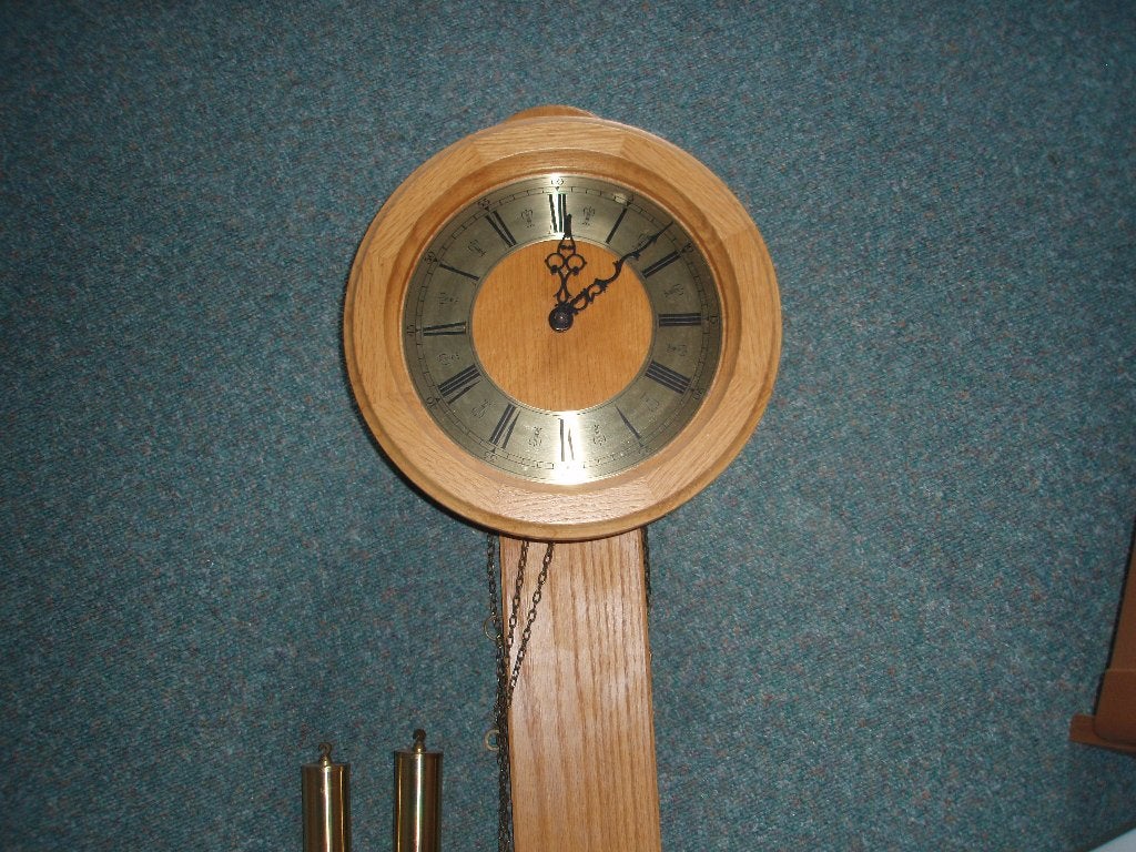 Klok eiken, Ophalen, Gebruikt, Analoog, Wandklok