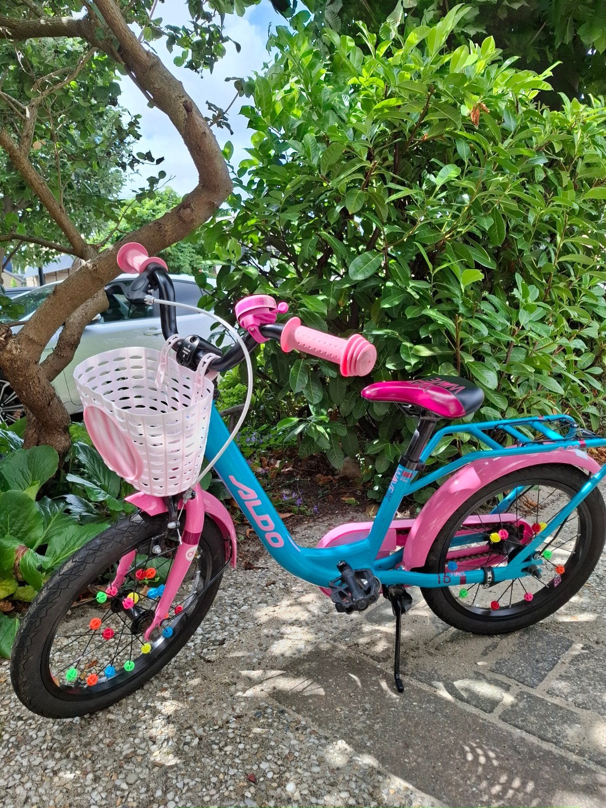 Aldo Wave Kinderfiets 16 inch - Roze/Blauw, Ophalen, Gebruikt, 16 tot 20 inch, Aldo