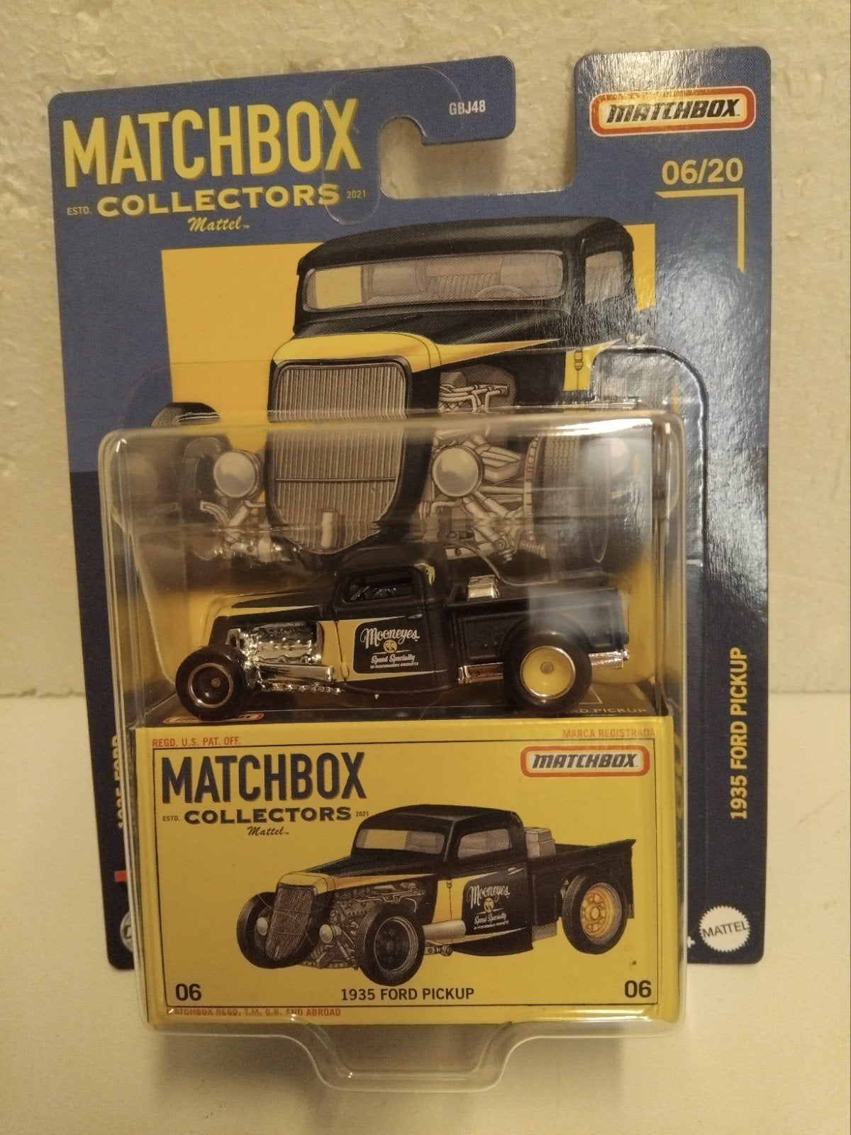 Matchbox Collectors " Mooneyes " Ford pick up 1935  3INCH, Overige merken, 1:50 of kleiner, Auto, Ophalen of Verzenden