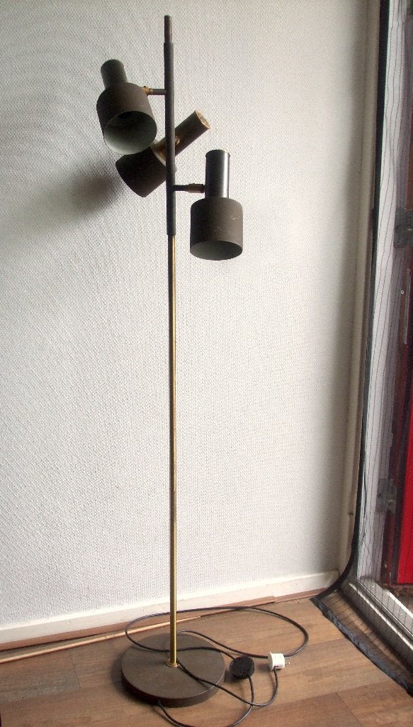 twee vloerlampen (o.a. Koch & Lowy), Ophalen, Gebruikt, Metaal, 150 tot 200 cm
