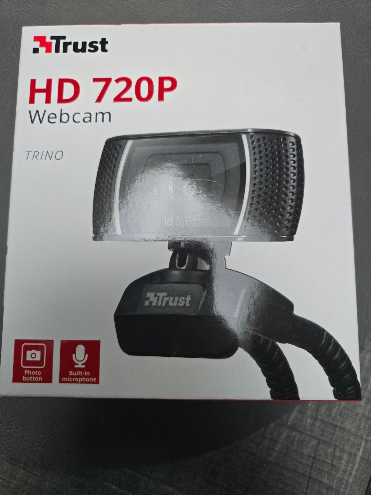 Trust Trino HD 720P Webcam met ingebouwde microfoon, Zo goed als nieuw, Trust, ChromeOS, Bedraad