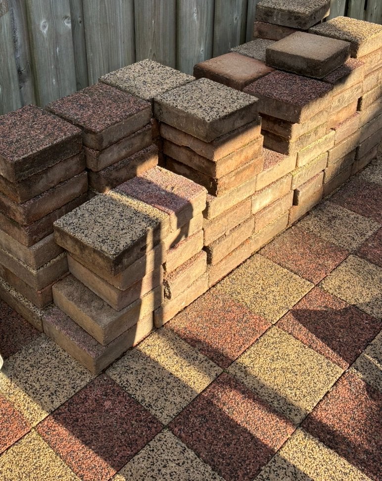 Tegels gratis ophalen tuintegels stenen terrastegels klinker, Tuin en Terras, Ophalen, Zo goed als nieuw, 10 m² of meer, Beton