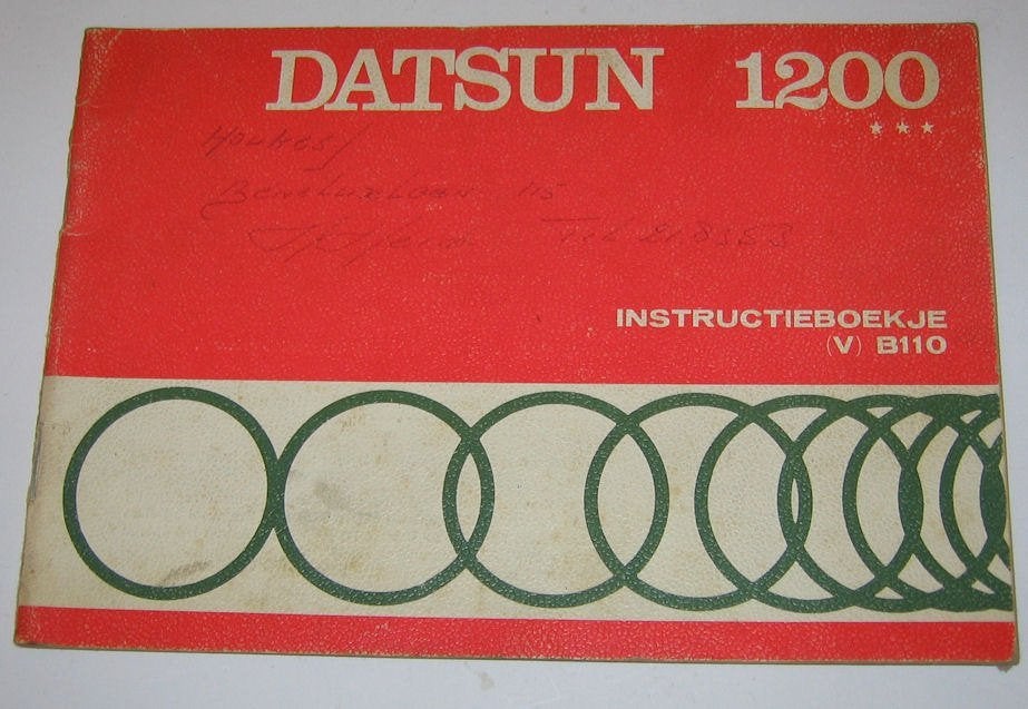 handleiding instructieboekje Datsun 1200 en Bluebird, Ophalen of Verzenden