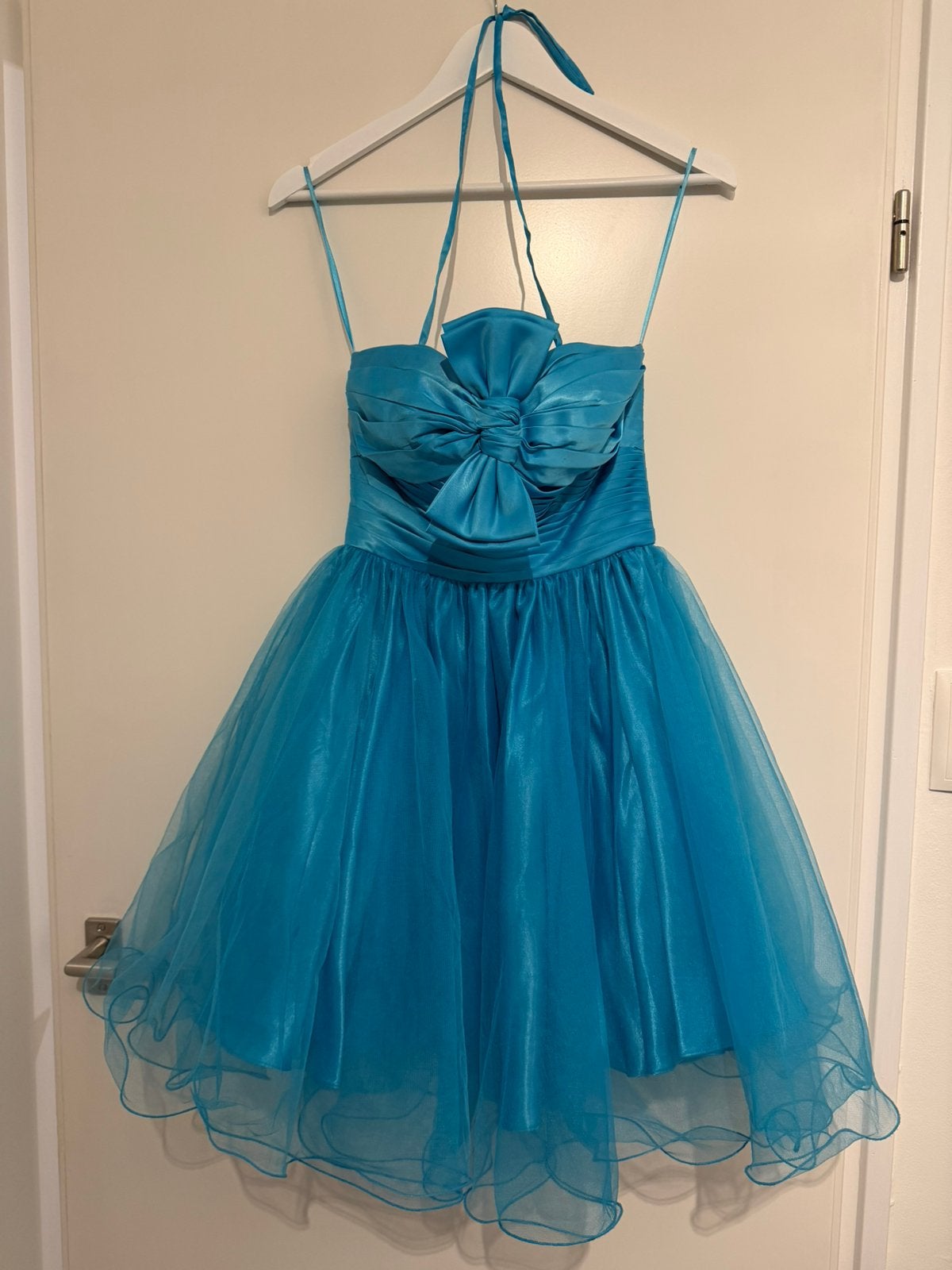 Princess cocktail jurk, Blauw, Ophalen of Verzenden, Zo goed als nieuw, Maat 36 (S)