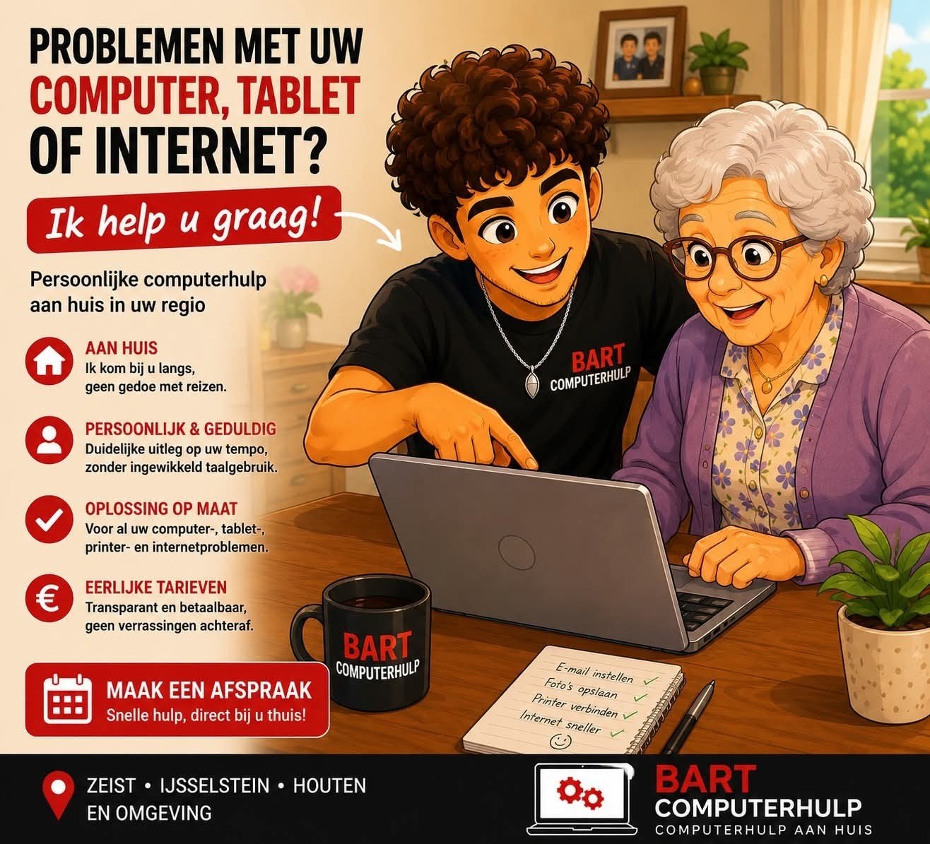 Computerhulp aan huis - Bart Computerhulp