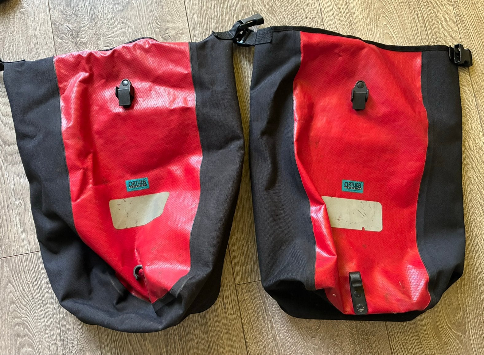 Set Ortlieb Front Roller 25L waterdichte fietstassen, Ophalen, Gebruikt