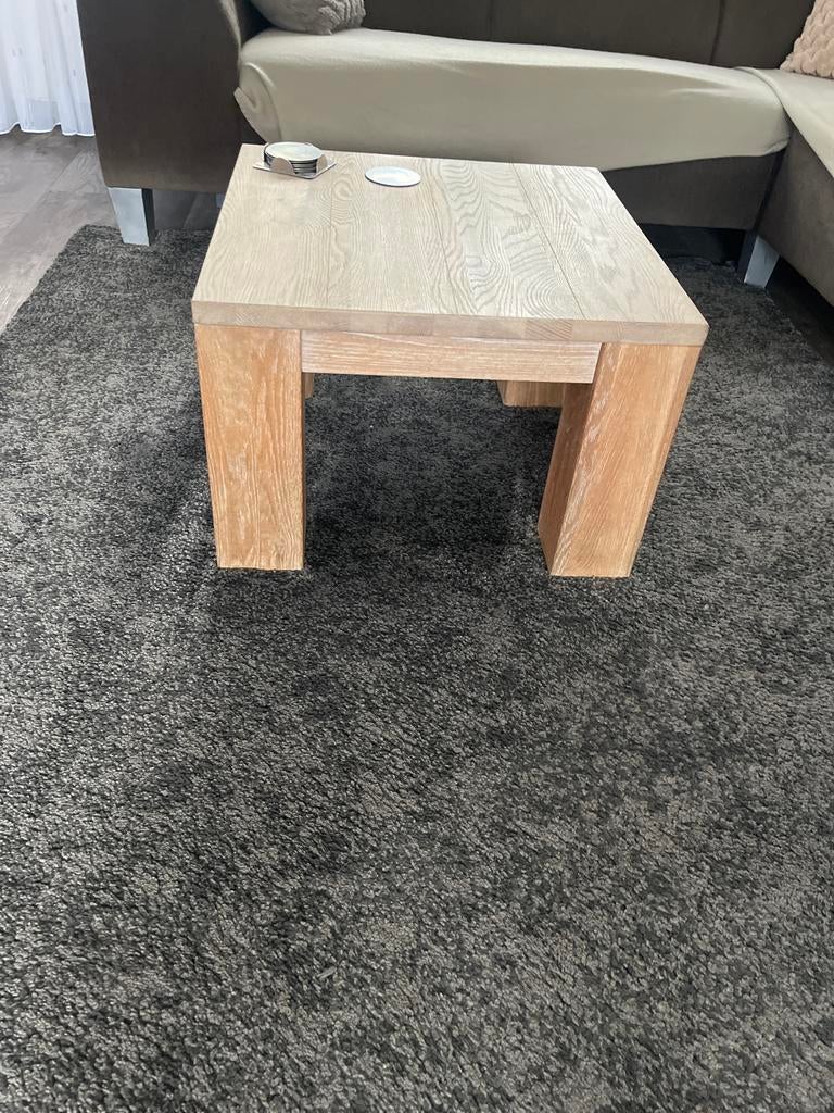 Stijlvolle hardhouten salontafel - Zo goed als nieuw, Ophalen of Verzenden, Zo goed als nieuw, 50 tot 100 cm, Minder dan 50 cm