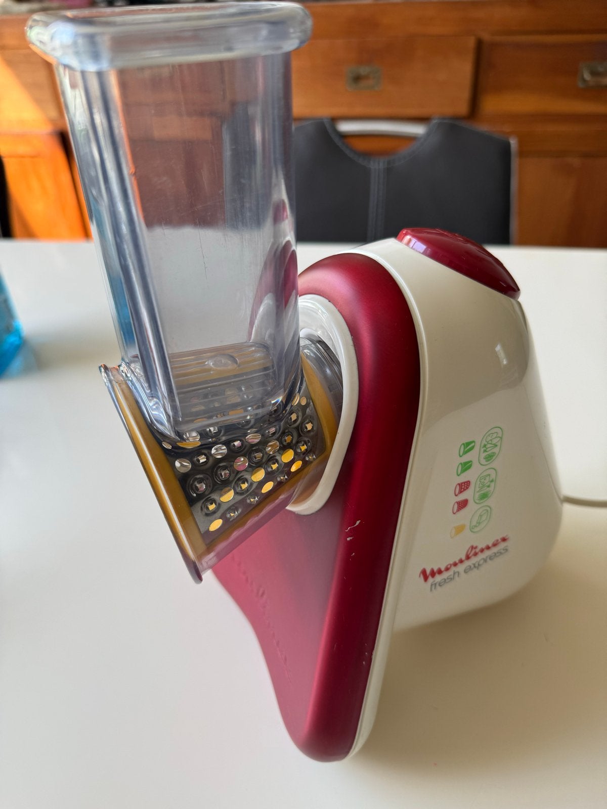Moulinex Fresh Express - Elektrische rasp/snijder, Ophalen of Verzenden, Zo goed als nieuw, Vaatwasserbestendig, Minder dan 1 liter