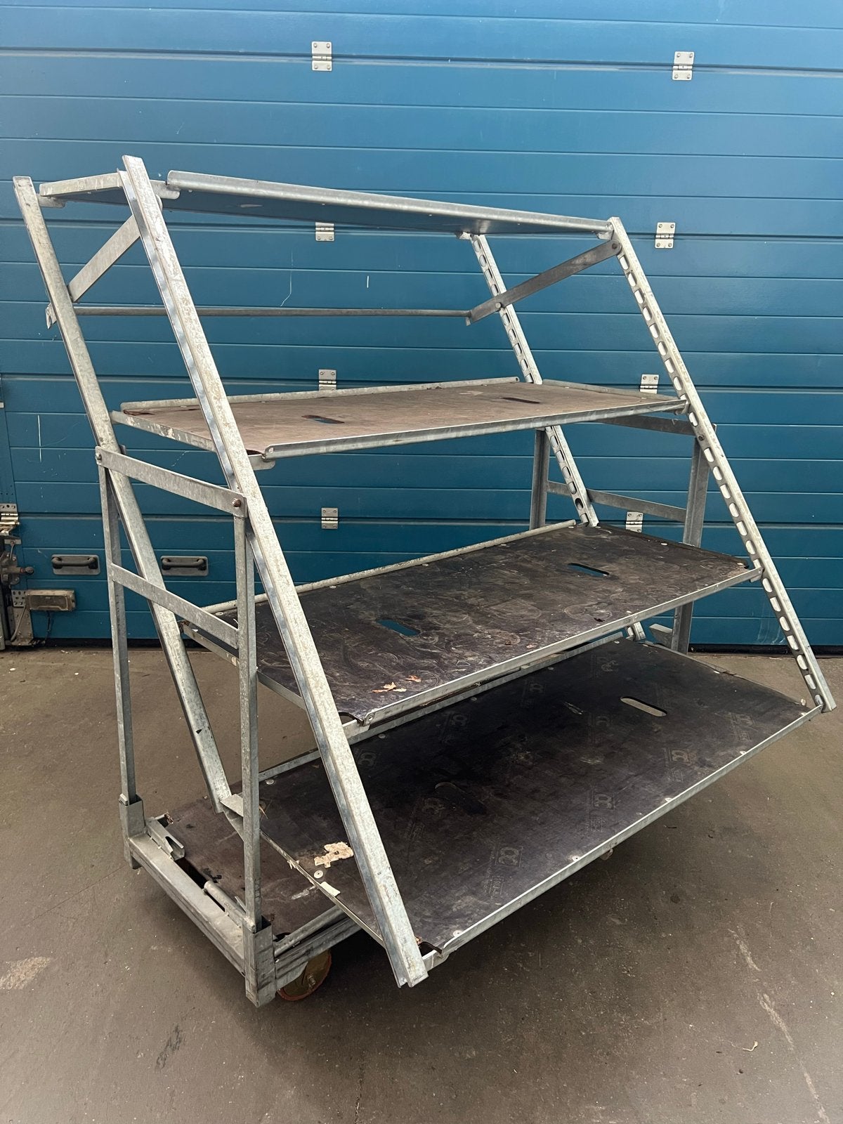 Deense container display / presentatie kar met 4 schappen, Ophalen, Zo goed als nieuw, Overige typen