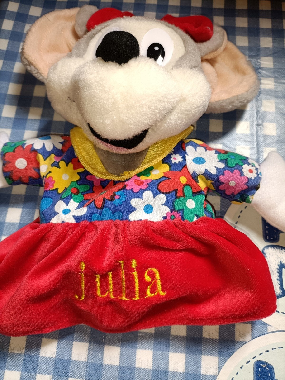 Julia de muis handpop Julianatoren 25 cm groot, Ophalen of Verzenden, Zo goed als nieuw, Overige typen