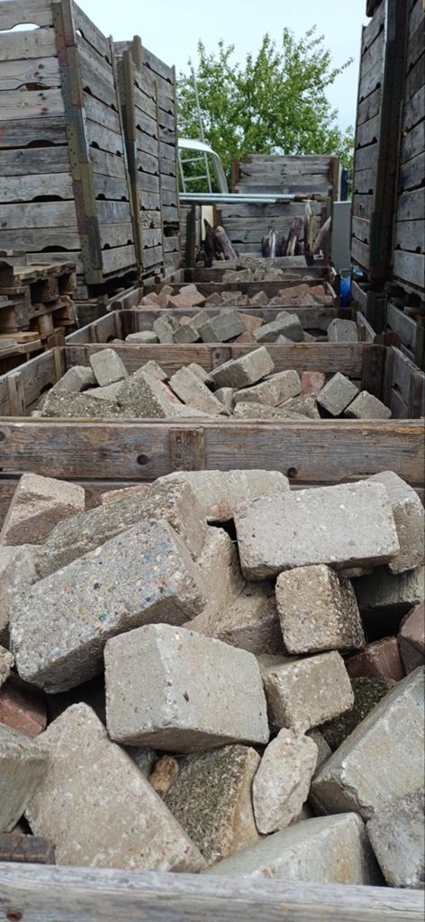 Gebruikte betonnen klinkers voor tuin of oprit, Tuin en Terras, Tegels en Klinkers, Gebruikt, Klinkers, Beton, 10 m² of meer, Ophalen of Verzenden