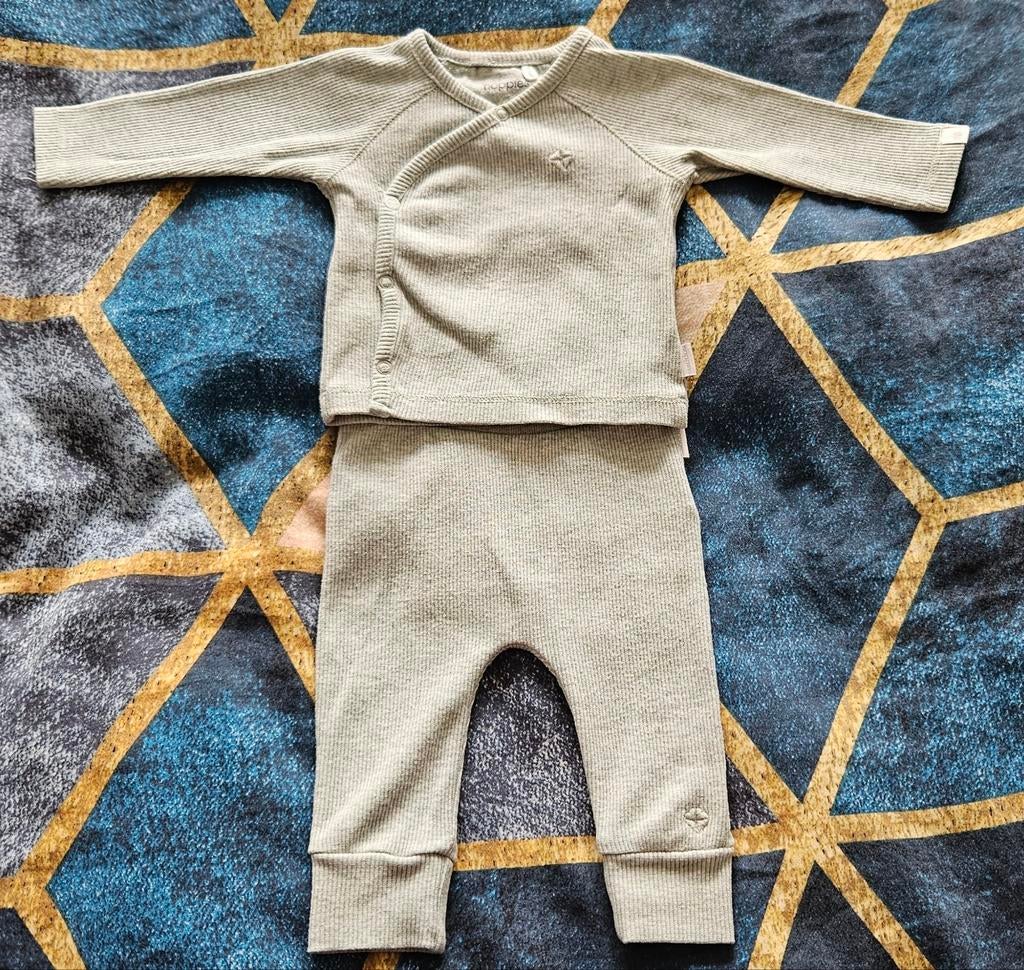 Noppies overslag setje groen, maat 50, Kinderen en Baby's, Babykleding | Maat 50, Ophalen of Verzenden, Zo goed als nieuw, Noppies
