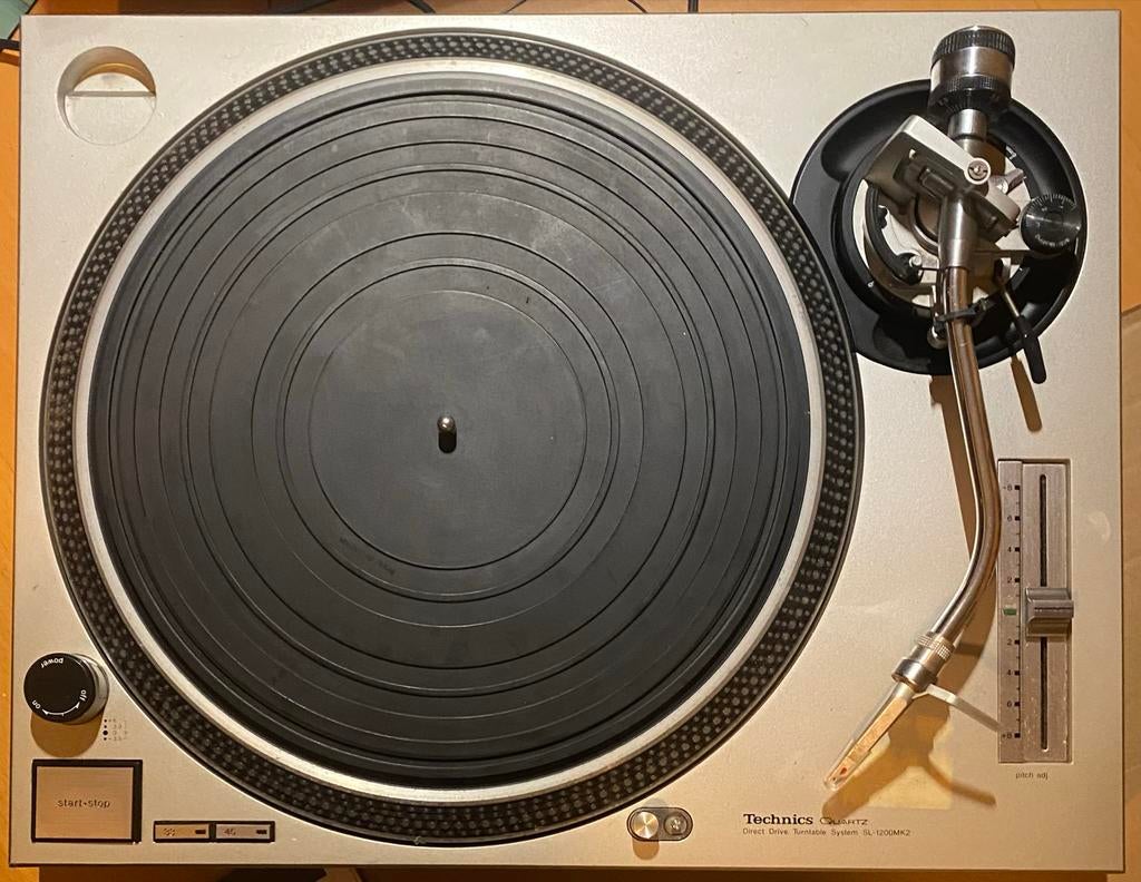 2x Technics SL1200 MK2 Platenspelers met Ortofon Concorde, Ophalen, Gebruikt, Pitch-regelaar, Platenspeler