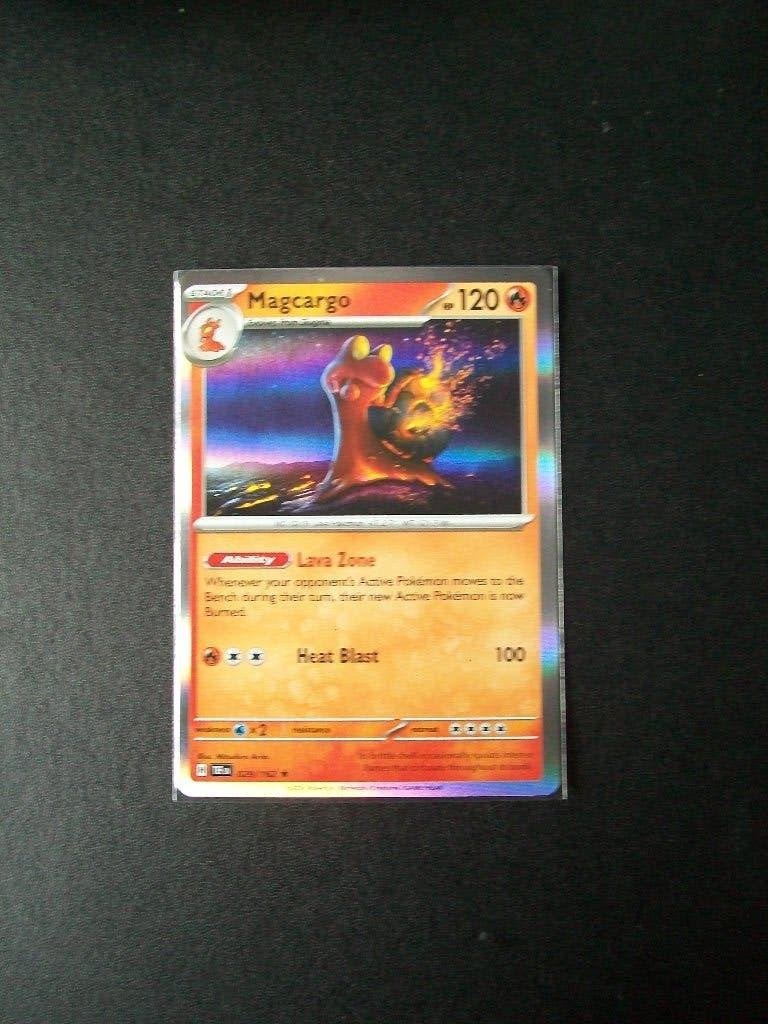 5941: Nieuwe Pokemonkaart holo rare MAGCARGO HP120 (029/162), Verzenden, Nieuw, Losse kaart, Foil