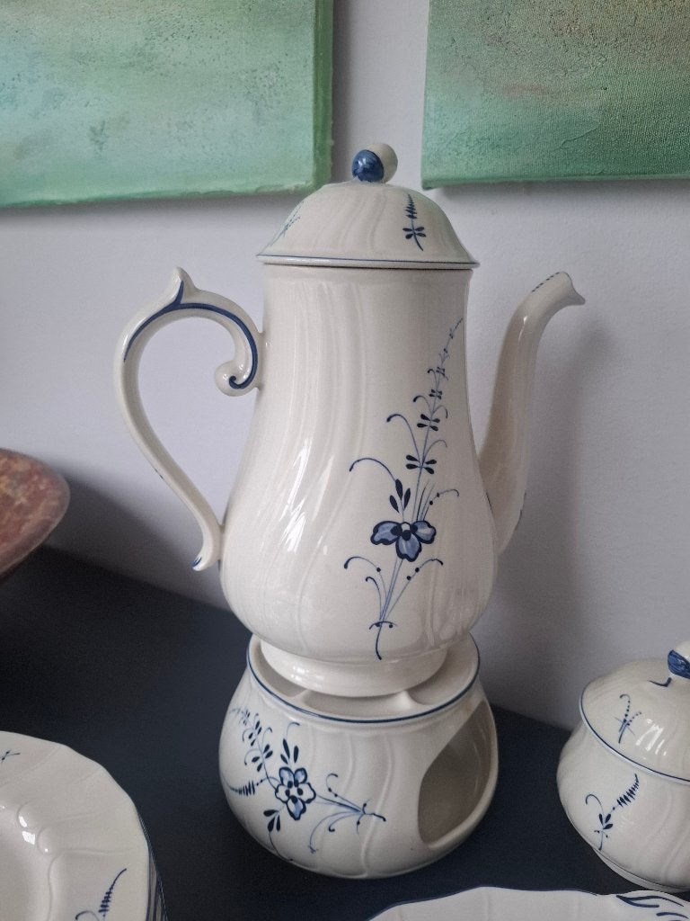 Koffieservies Villeroy & Boch Vieux Luxembourg, Ophalen, Zo goed als nieuw, Porselein, Compleet servies
