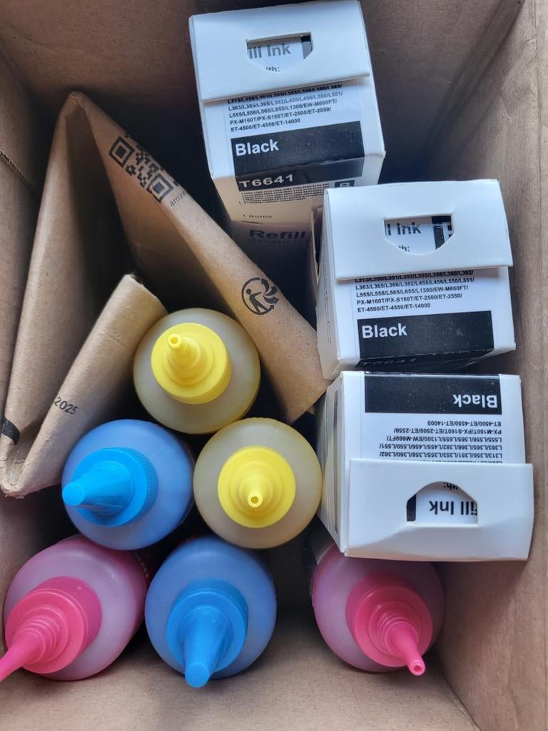 9x Refill Ink voor diverse Epson systeemprinters - Nieuw, Computers en Software, Printers, Printer, Nieuw, Ophalen of Verzenden