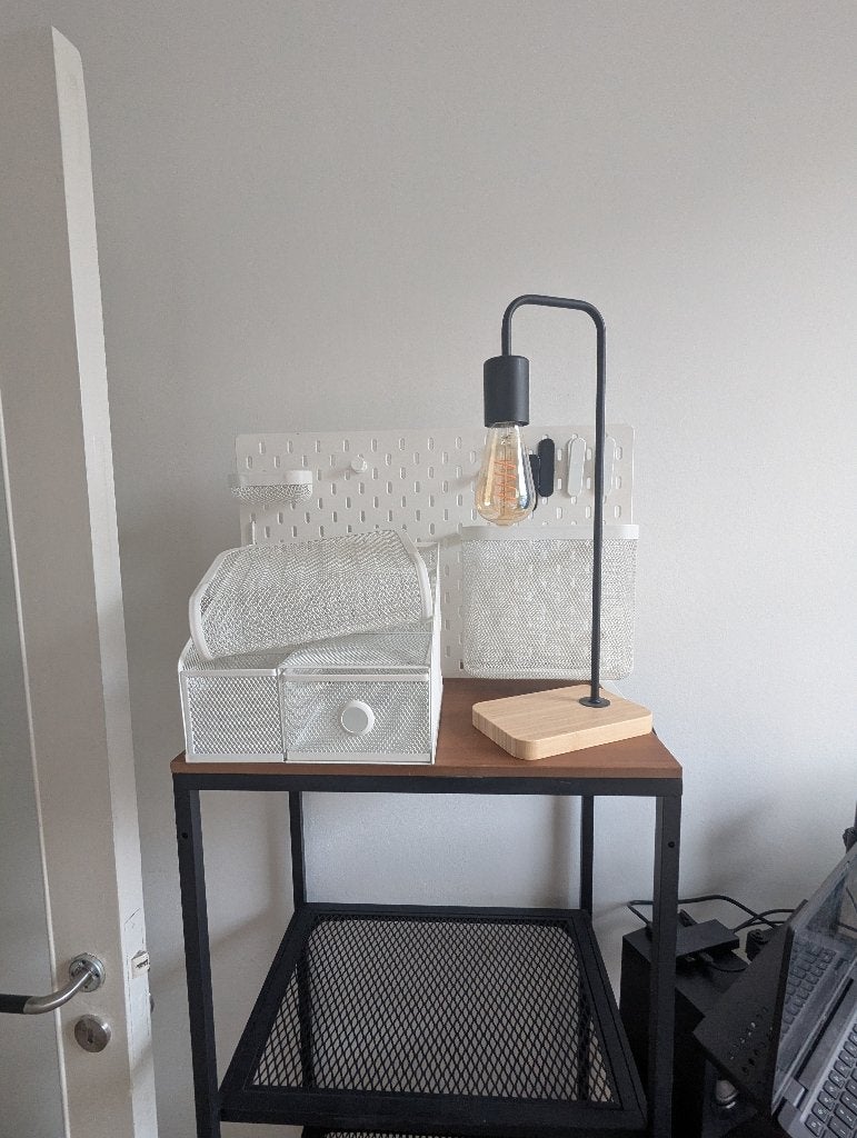 Industriële stellingkast + bureaulamp, Huis en Inrichting, Ophalen, Zo goed als nieuw