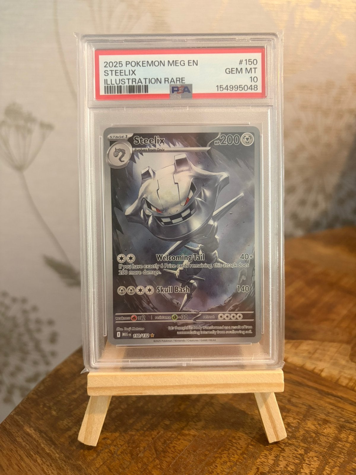 Pokemon TCG - Steelix #150 PSA 10 (Mega Evolution), Ophalen of Verzenden, Nieuw, Losse kaart, Foil