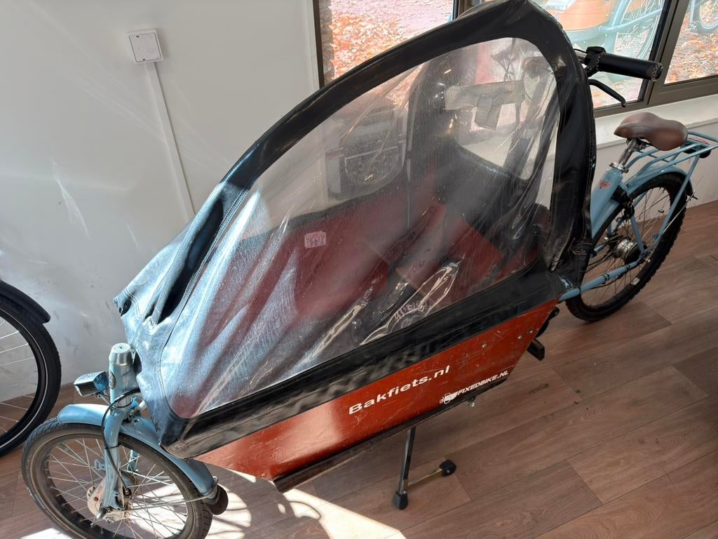 Bakfiets Bafang classic long, Fietsen en Brommers, Fietsen | Bakfietsen, Overige merken, 4 kinderen of meer, Gebruikt, Huif