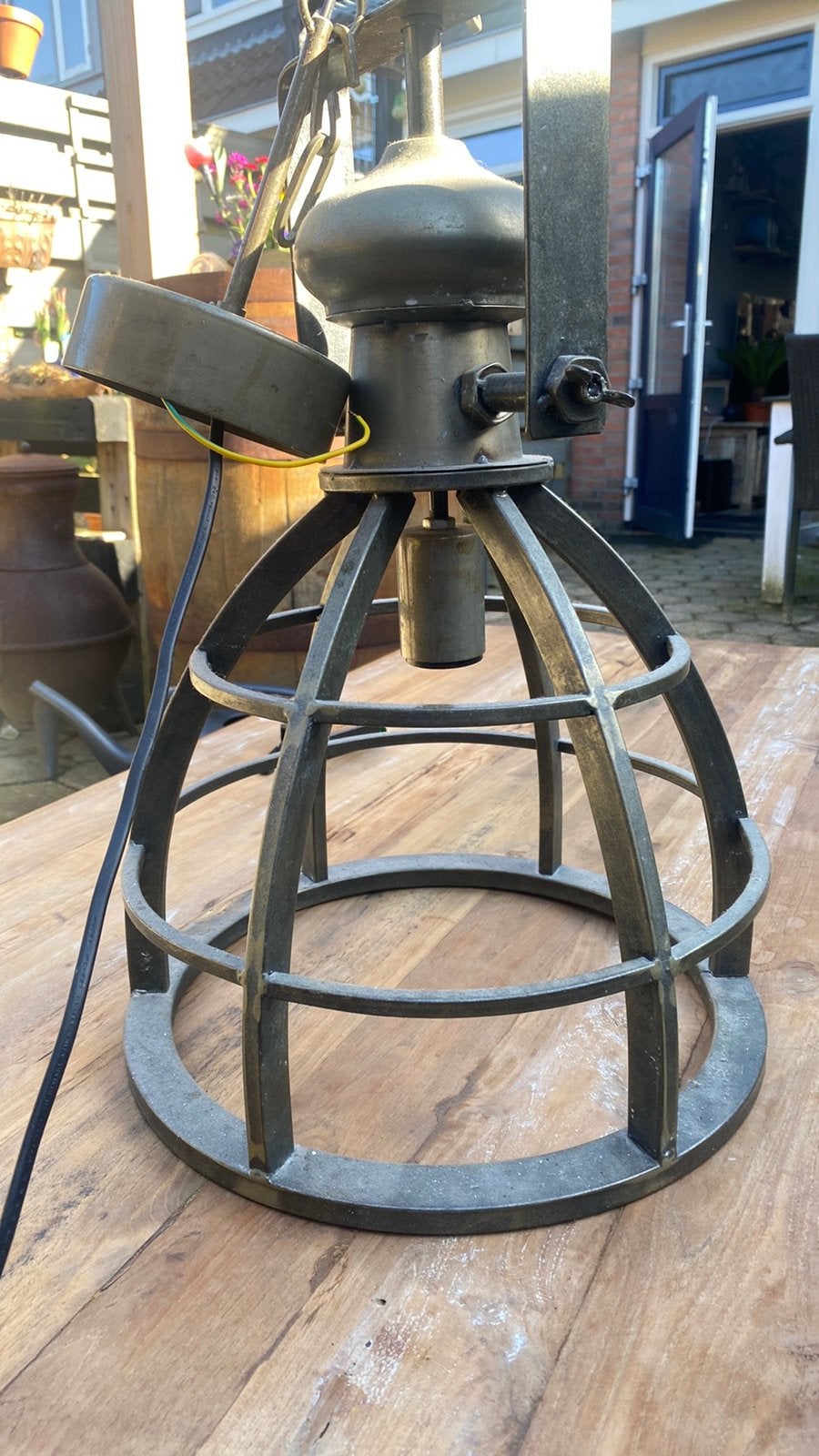 Industriele hanglamp, Ophalen, Gebruikt, Metaal, Industrieel