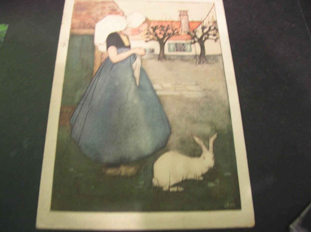 Voor het Kind ansichtkaart 1937 Het Breistertje, Verzamelen, Ansichtkaarten | Themakaarten, Verzenden, 1920 tot 1940, Gelopen