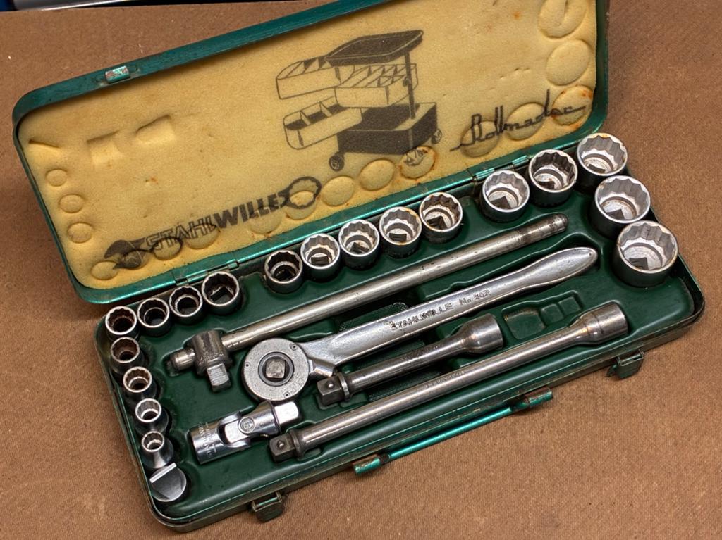 Stahlwille no 50/18/7 doppenset 1/2” maat 12-32mm, Ophalen of Verzenden, Gebruikt