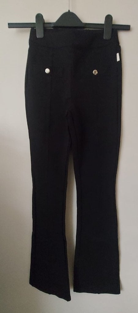 AI&KO Zwarte flared broek, maat 34, Zwart, AI&KO, Ophalen of Verzenden, Zo goed als nieuw