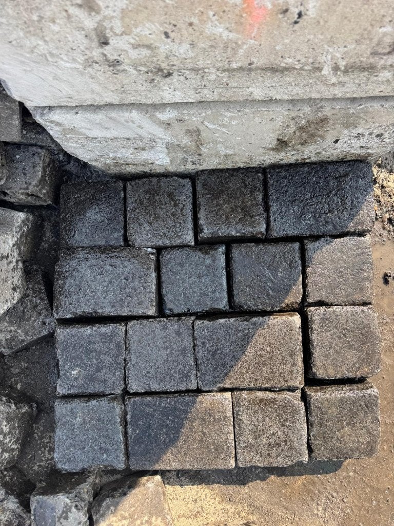gebruikte kinderkoppen kasseien, Gebruikt, Overige typen, Ophalen of Verzenden, Natuursteen
