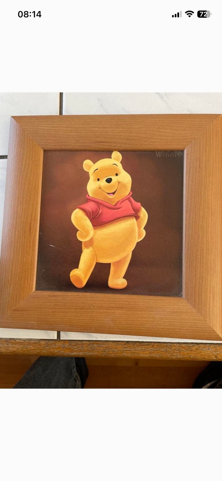 Schilderij Winnie the Pooh en Teigetje, Ophalen of Verzenden, Zo goed als nieuw, Wanddecoratie