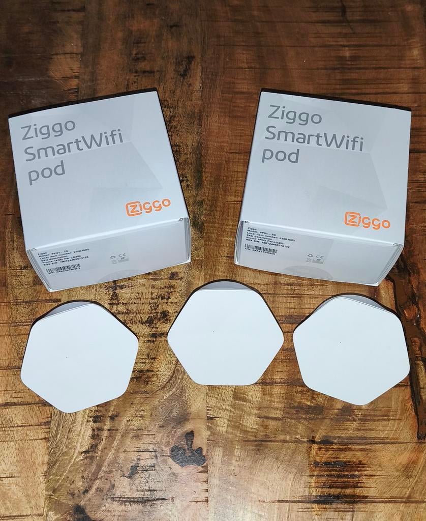 Ziggo Smart Wifi Pods, Computers en Software, WiFi-versterkers, Ophalen of Verzenden, Zo goed als nieuw, Ziggo pods - WiFi versterkers
